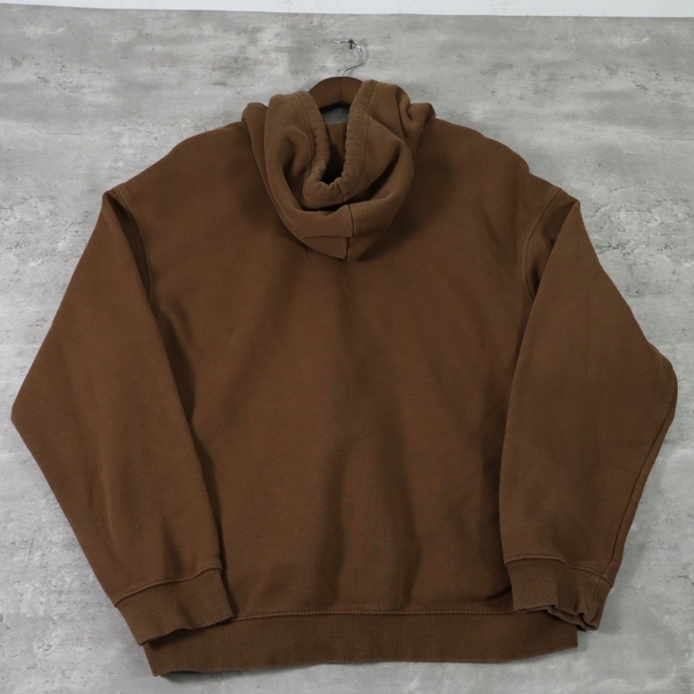 H&M Relaxed Fit Hoodie Large Brown Essential Pullover Sweatshirt - Picture 2 of 7